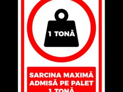 Indicator pentru sarcina maxima pe palet 1 tona