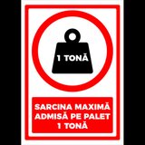 Indicator pentru sarcina maxima pe palet 1 tona